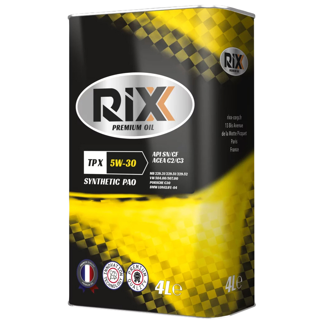 Моторное масло RIXX Tp X 5W30 Sn/Cf C2/C3 4л