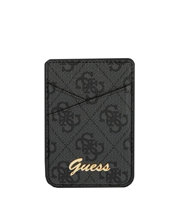 

Кредитница Guess унисекс Wallet Cardslot MagSafe 4G Trangle logo черная, Серый;черный, Wallet Cardslot Magsafe 4G Trangle logo