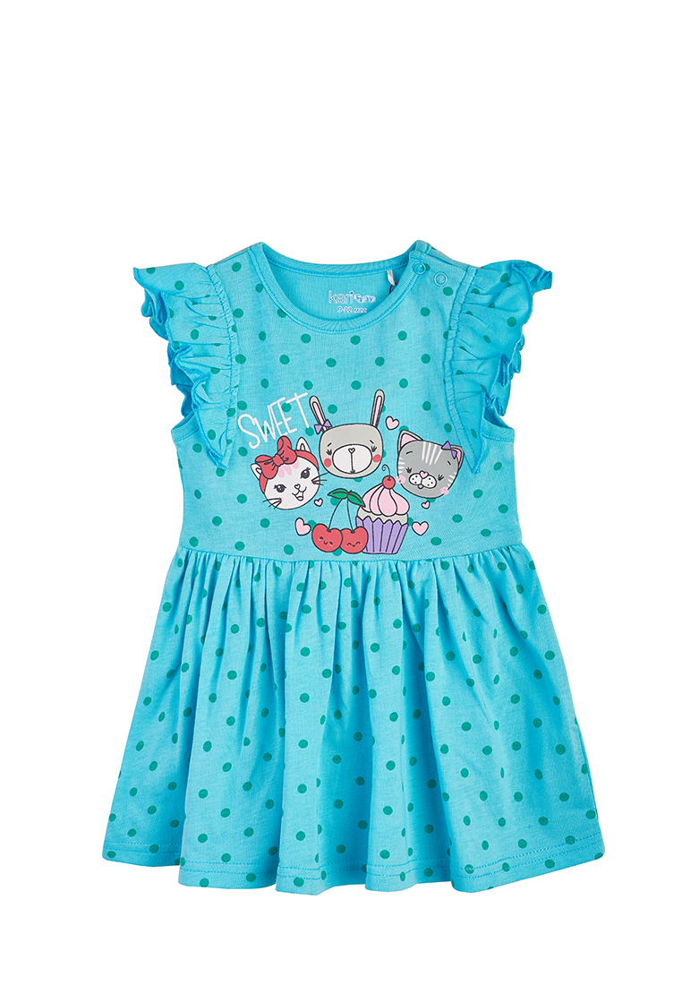 

Сарафан детский Kari baby SS20B17201608 бирюзовый р.80, SS20B17201608