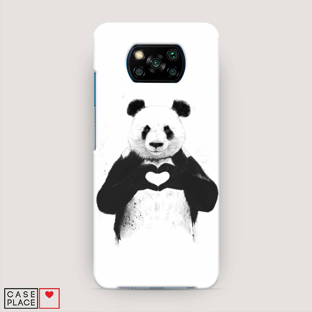

Пластиковый чехол "Панда love" на Xiaomi Poco X3 NFC, 39220-7