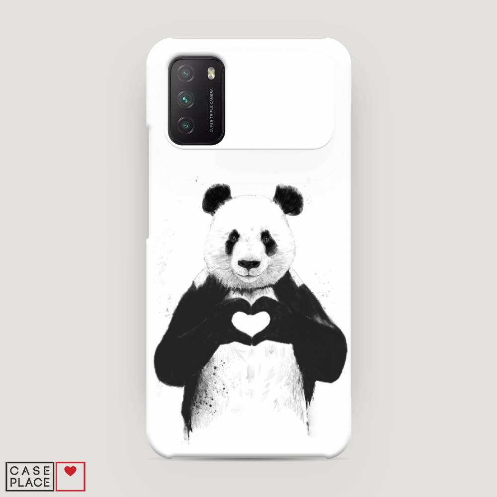 

Пластиковый чехол "Панда love" на Xiaomi Poco M3, 39520-7