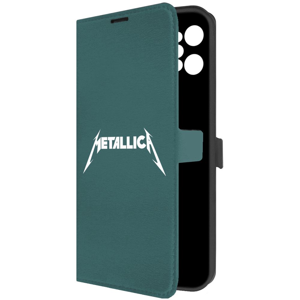 

Чехол-книжка Krutoff Eco Book для Realme C31 Metallica (Металлика) (зелёный опал), Зеленый