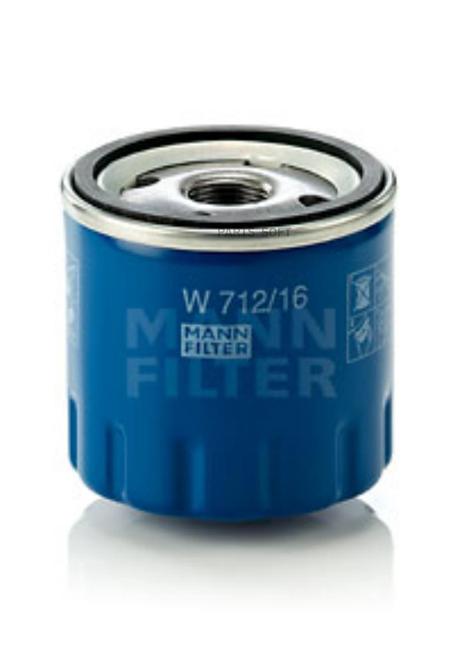 

Mann-Filter Масляный Фильтр, W71216 Mann W712/16