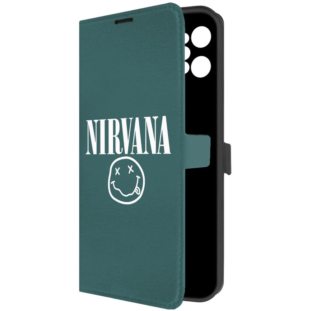 

Чехол-книжка Krutoff Eco Book для Realme C31 Nirvana (Нирвана) (зелёный опал), Зеленый