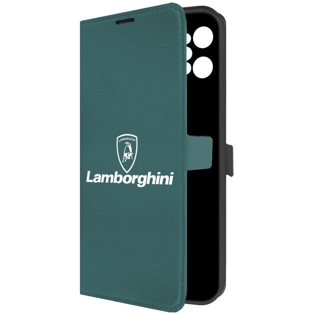 

Чехол-книжка Krutoff Eco Book для Realme C31 Lamborghini зелёный опал, Зеленый