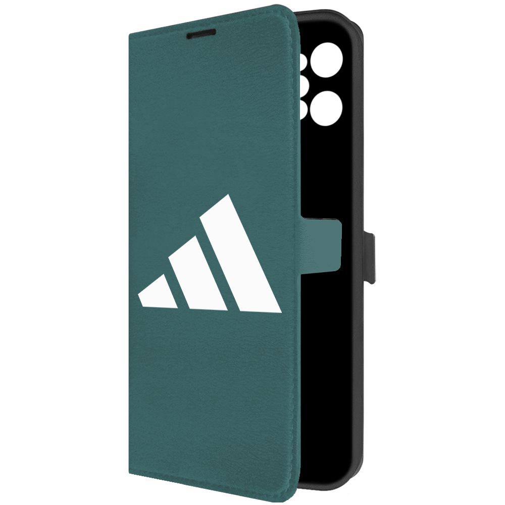 

Чехол-книжка Krutoff Eco Book для Realme C31 Adidas зелёный опал, Зеленый