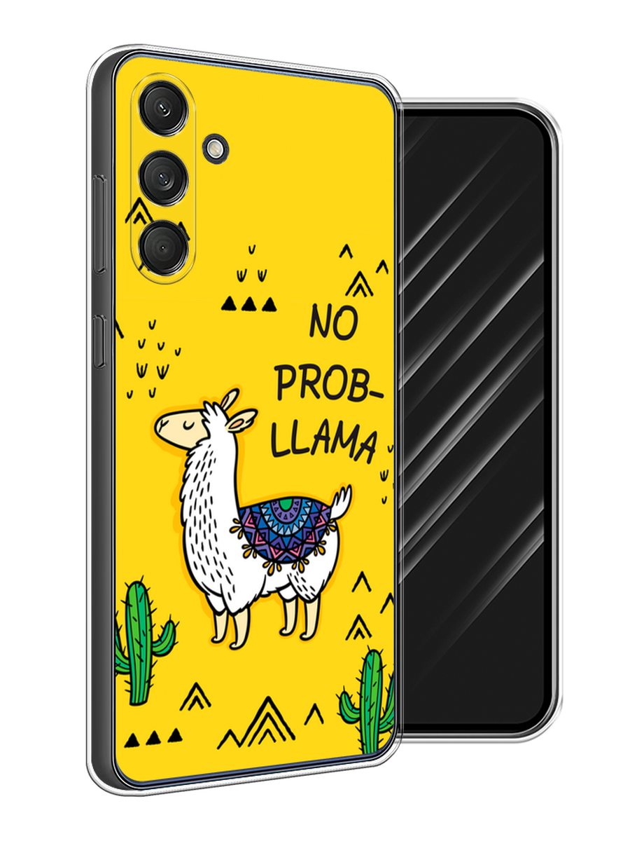 

Чехол Awog на Samsung Galaxy M55 "No probLLama", Желтый;черный;синий, 2109650-1