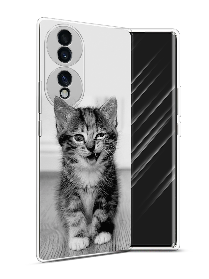 

Чехол Awog на Honor 70 "Подмигивающий котенок", Разноцветный, 6108250-1