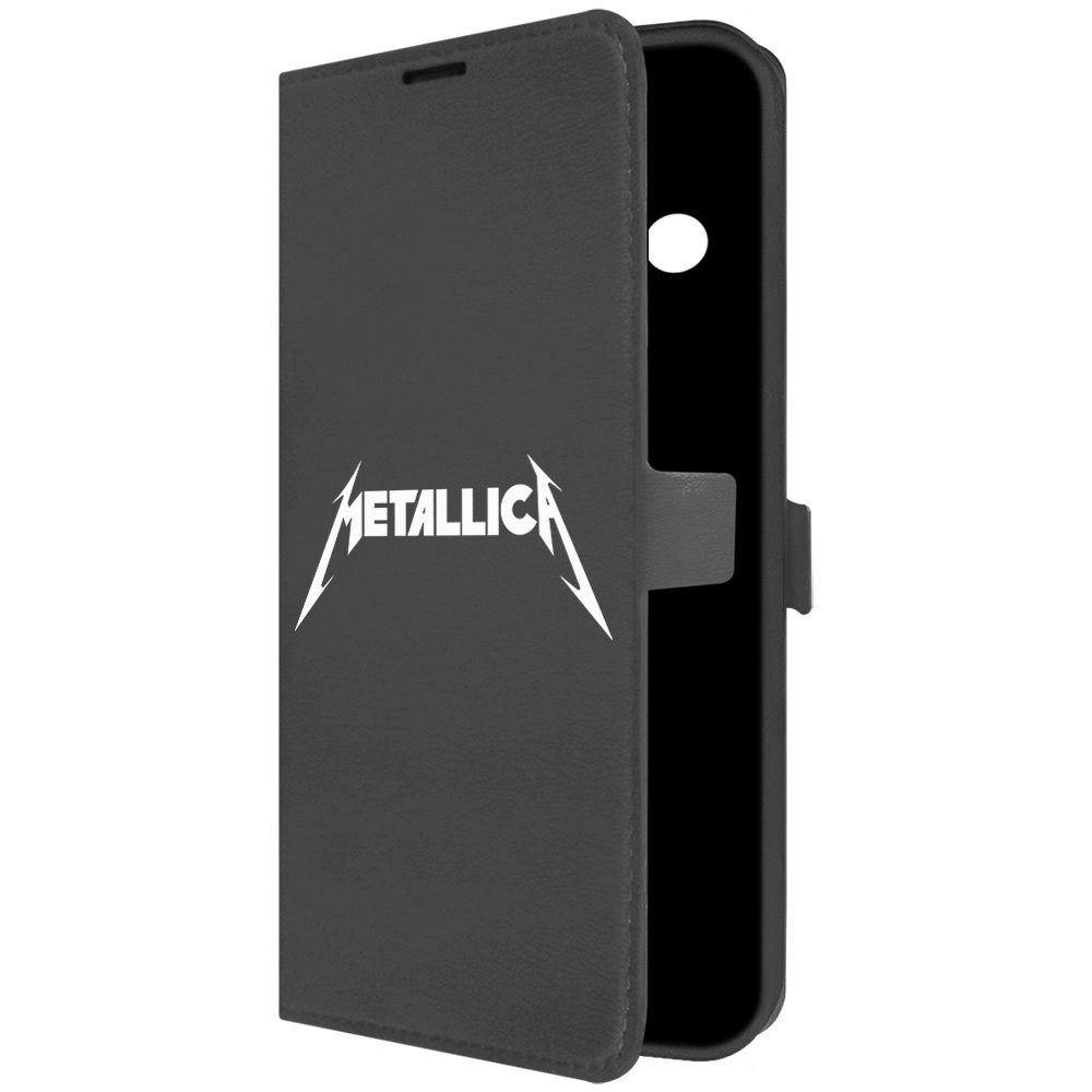 

Чехол-книжка Krutoff Eco Book для Realme 11 Pro+ Metallica (Металлика) (черный)