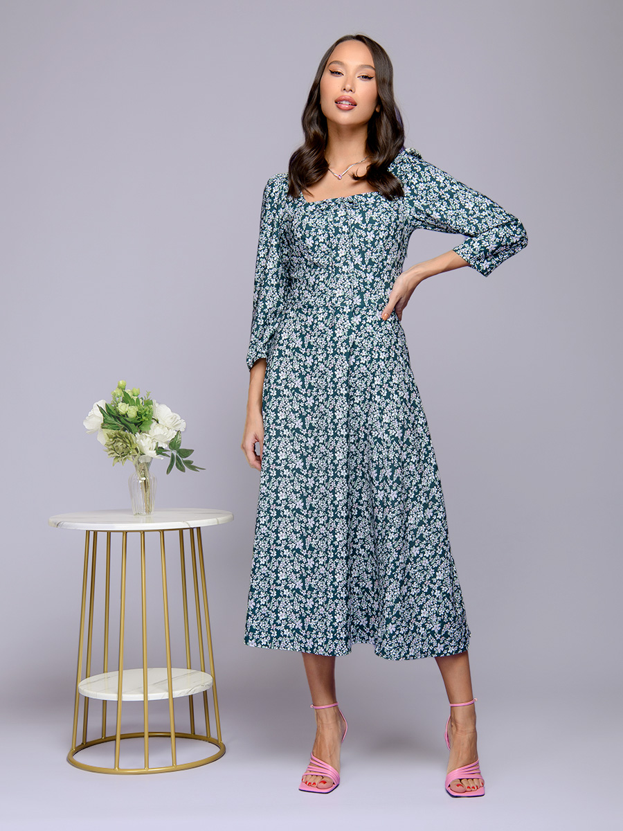 

Платье женское 1001dress 0152201-02399 зеленое 46 RU, 0152201-02399