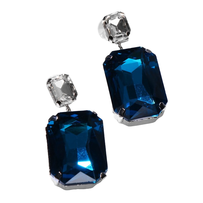

Серьги подвески из металла Queen Fair, стекло