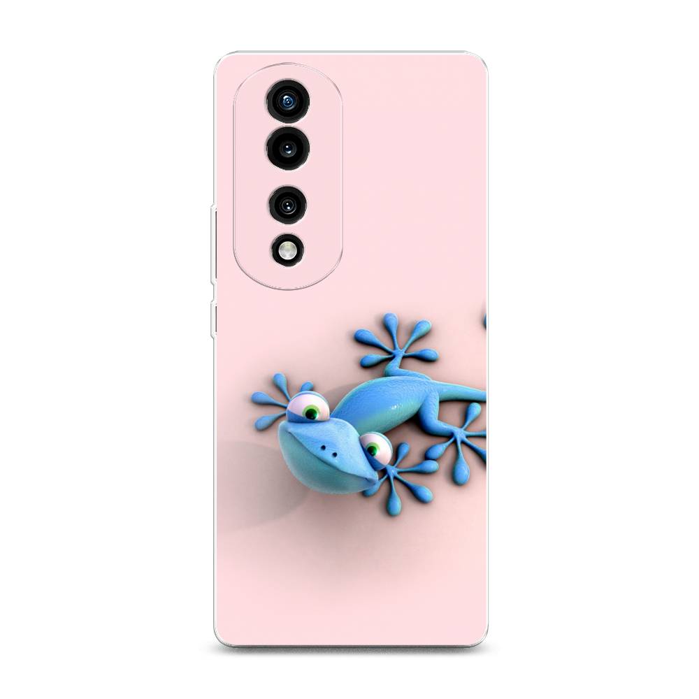 

Силиконовый чехол "Голубая ящерка" на Honor 70 Pro, 6108350-2
