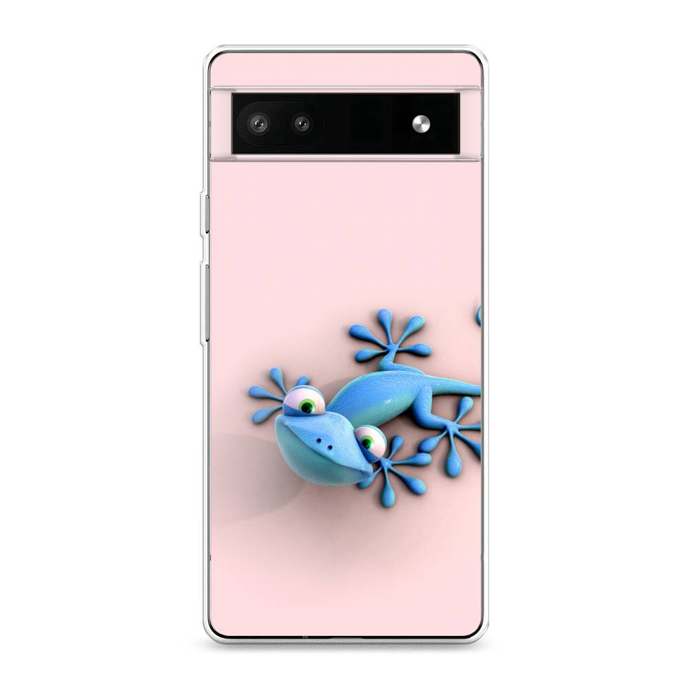 

Чехол Awog на Google Pixel 6A "Голубая ящерка", Разноцветный, 271150-2