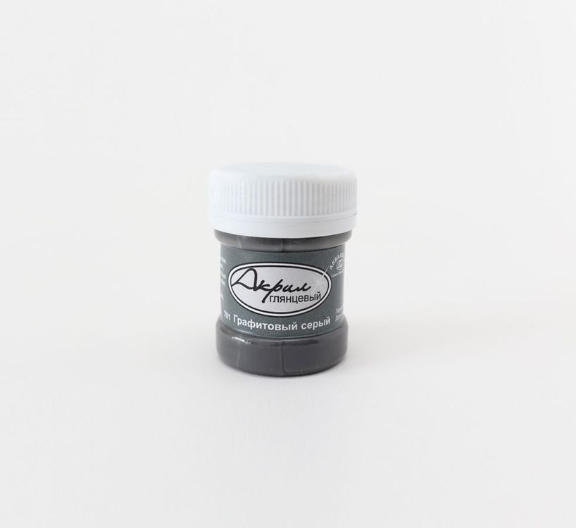 

Краска акриловая Аква-колор глянцевая (Графитовый серый), 30 мл К49701