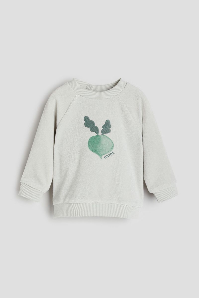 

Свитшот детский H&M 0713383, Светло-матовый зеленый, Навет, 74, 0713383