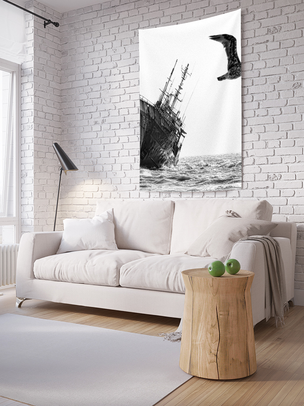

Вертикальное фотопанно на стену JoyArty Корабль тонет 100x150 см, Корабль тонет