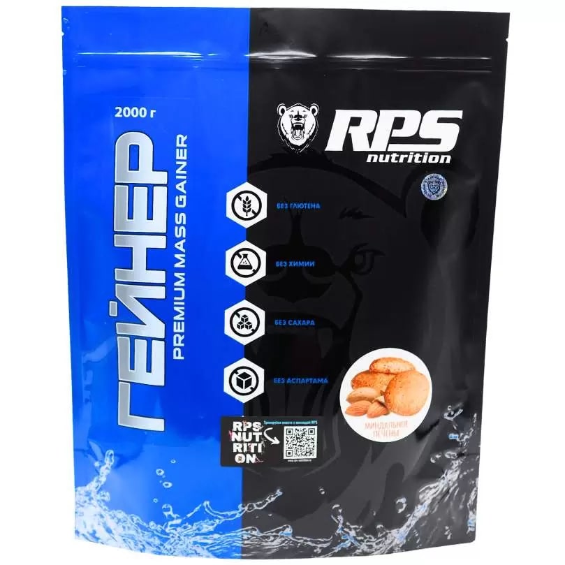 

RPS Premium Mass Gainer, 2000 гр. (печенье миндальное), Premium Mass Gainer