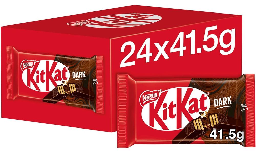 Шоколадный батончик KitKat 4 Fingers Dark темный 41,5 г