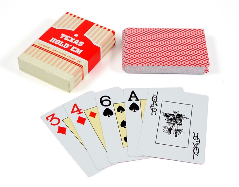 

Карты пластиковые Texas Hold'em (красная рубашка) ПКТ-001