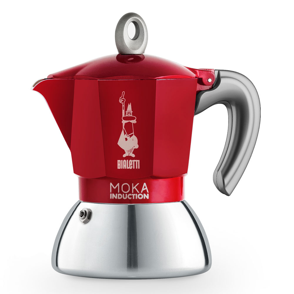 

Кофеварка гейзерная Bialetti "Moka Induction", красная, на 6 чашек, Красный, Moka Induction