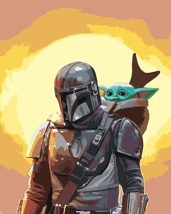 

Картина по номерам Живопись Звёздные войны Мандалорец и Малыш Йода Mandalorian-001