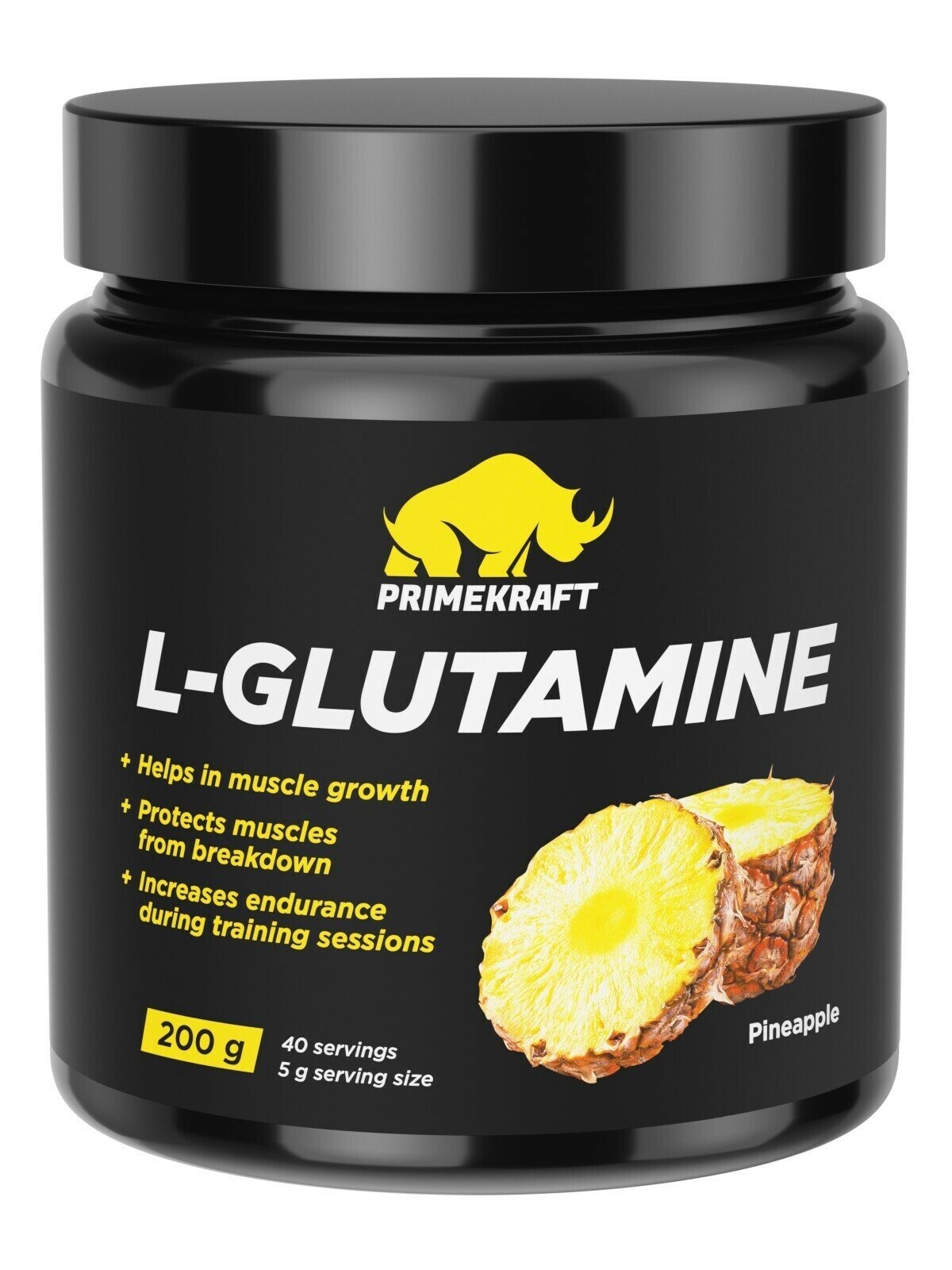 

Prime Kraft L-Glutamine, 200 гр. (ананас), L-Glutamine