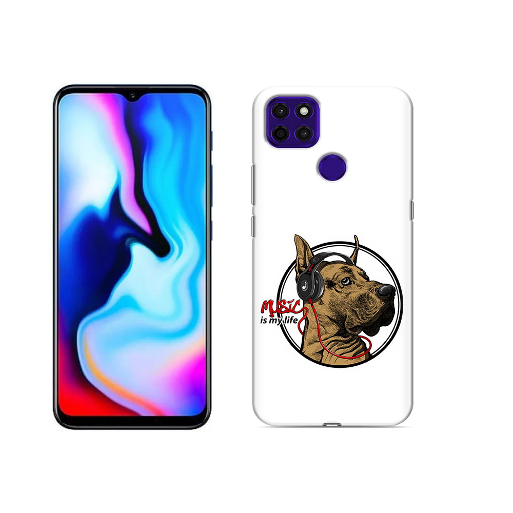 

Чехол MyPads Tocco для Lenovo K12 Pro музыкальная собака, Прозрачный, Tocco