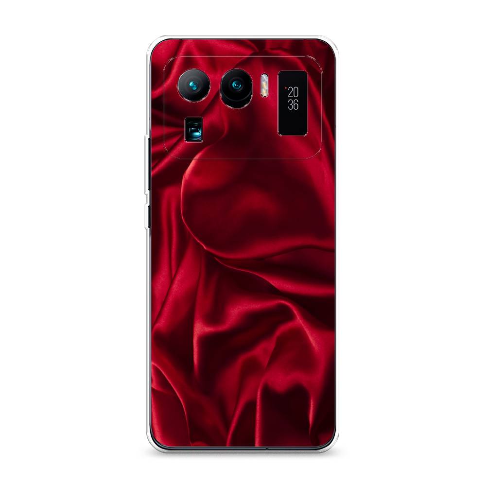 фото Силиконовый чехол "текстура красный шелк" на xiaomi mi 11 ultra awog