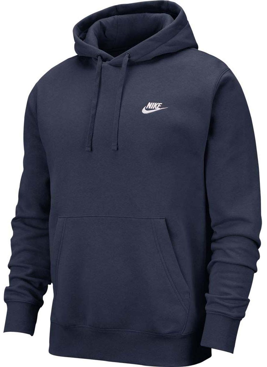Худи мужское Nike M Sportswear Club Fleece Pullover Hoodie синее, синий, хлопок; полиэстер  - купить