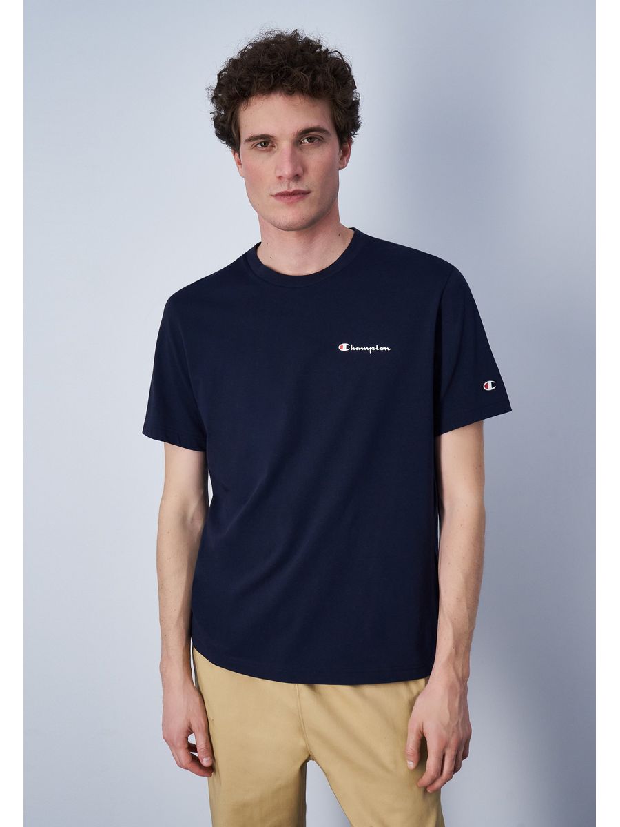 

Футболка мужская Champion C7642D0BU синяя XS, Синий, C7642D0BU