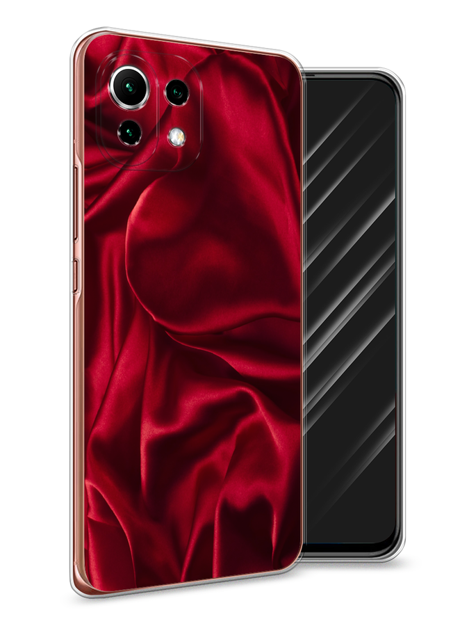 

Чехол Awog на Xiaomi Mi 11 Lite/5G NE "Текстура красный шелк", Разноцветный, 310250-3