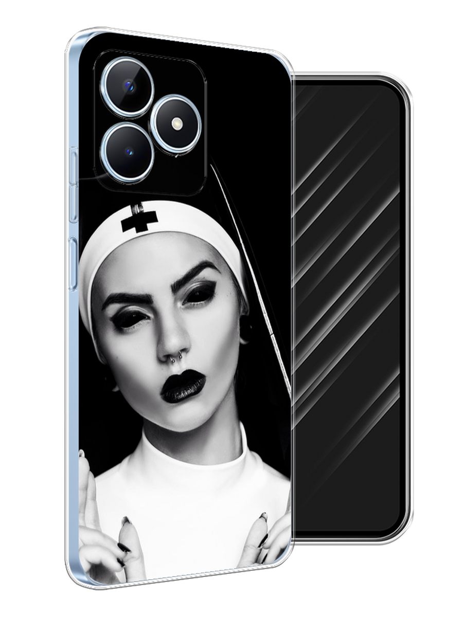 

Чехол Awog на Realme C60 "Черная монашка", Серый;черный, 2516550-1