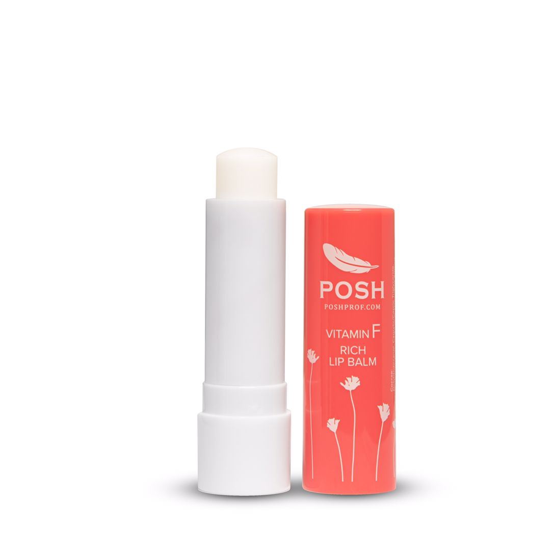 Бальзам для губ с витамином F POSH ранозаживляющий и смягчающий RICH BALM 5гр zeroid смягчающий и успокаивающий крем для чувствительной и сухой кожи soothing