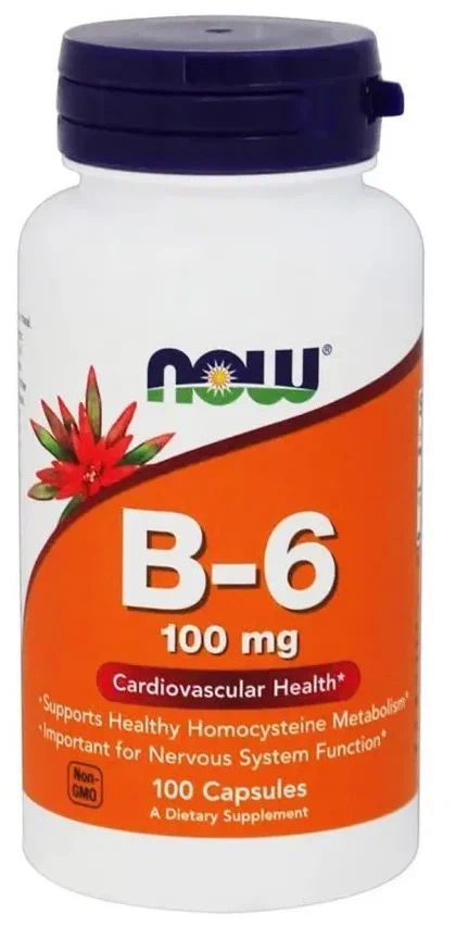 

Vitamin B6 NOW B-6, 100 мг, капсулы 100 шт.