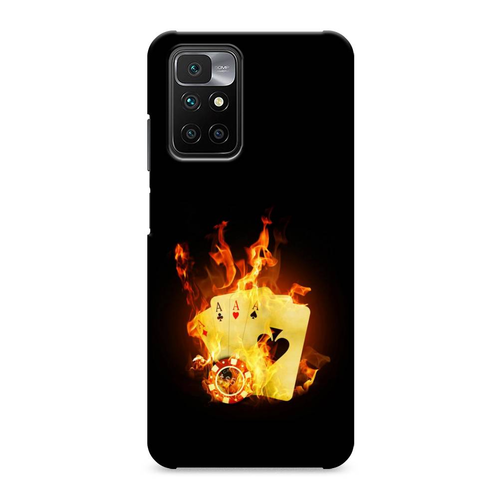 

Пластиковый чехол "Горящие карты" на Xiaomi Redmi 10, 311320-7
