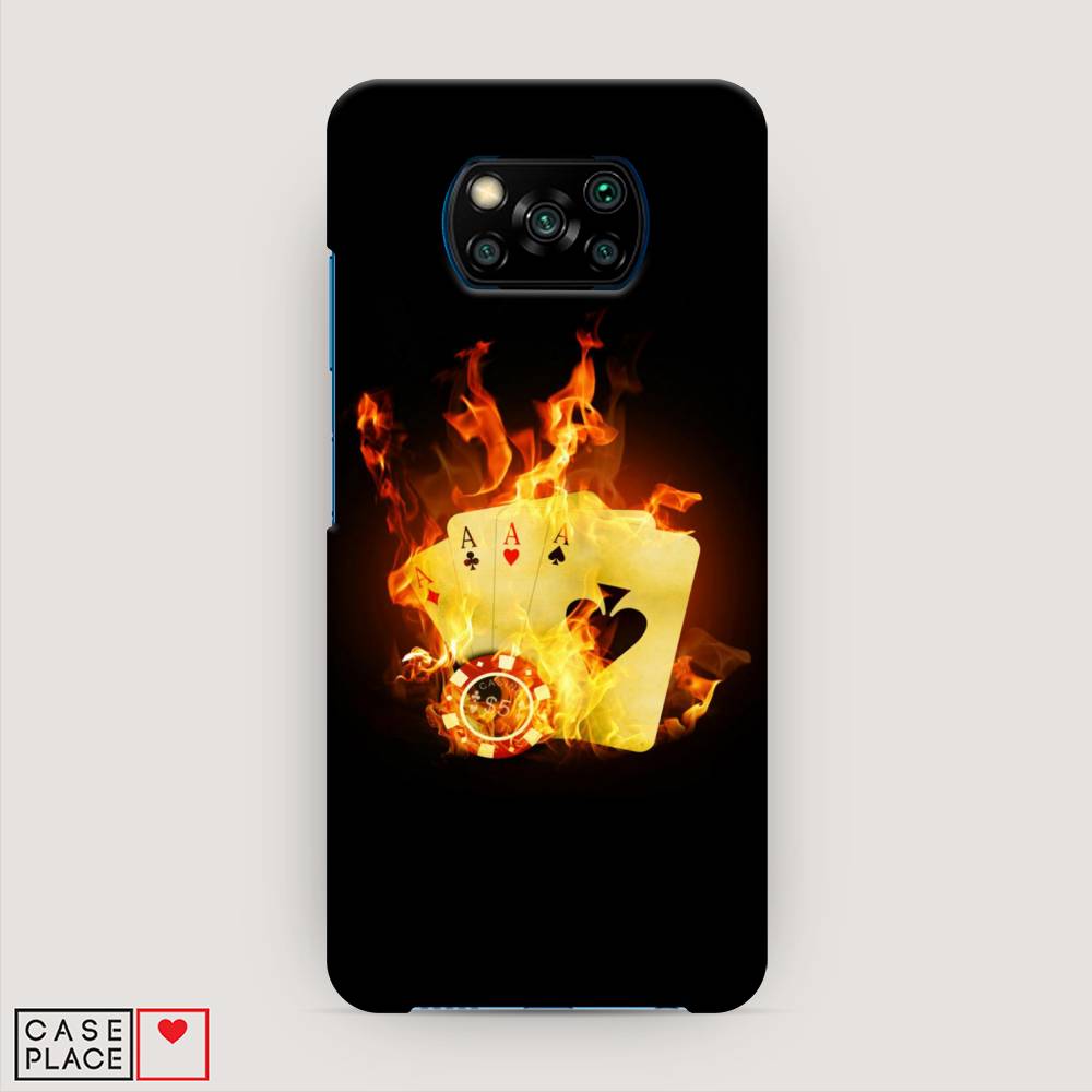 

Пластиковый чехол "Горящие карты" на Xiaomi Poco X3 NFC, 39220-7