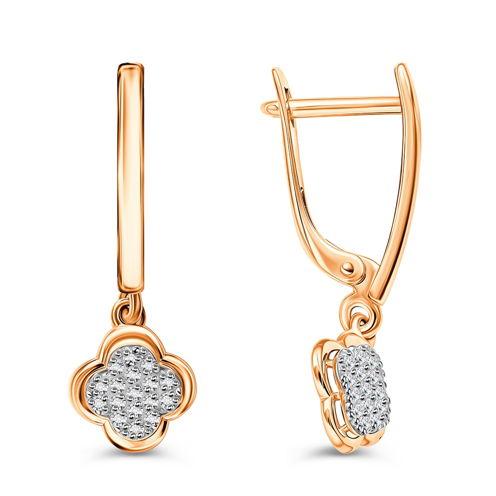 

Серьги из золота 585Gold 102010983, бриллиант, 102010983