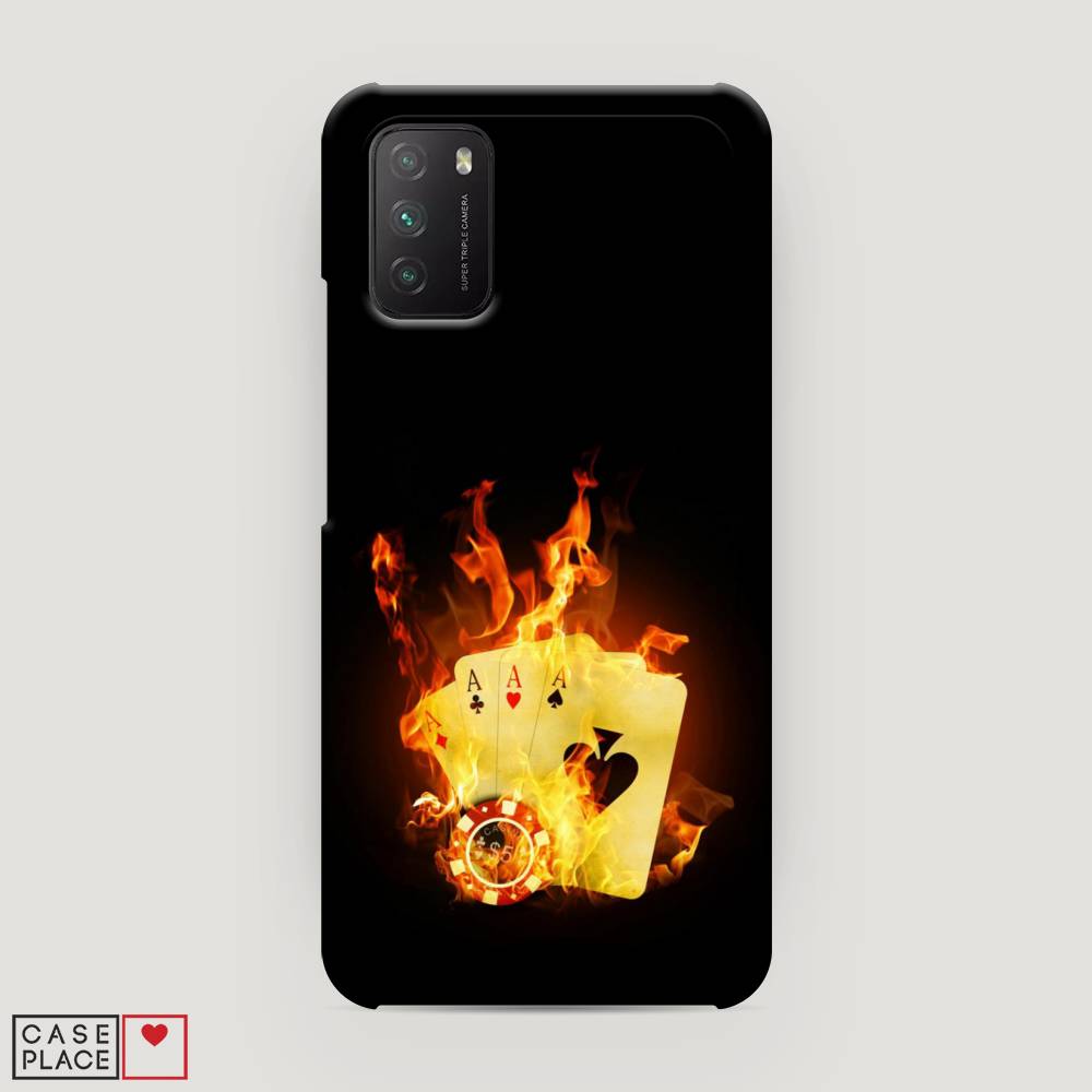 

Пластиковый чехол "Горящие карты" на Xiaomi Poco M3, 39520-7