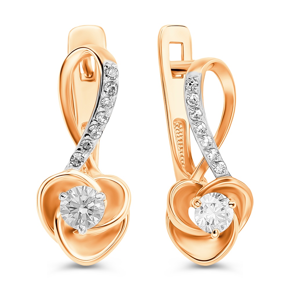 

Серьги из золота 585Gold 102011027, бриллиант, 102011027