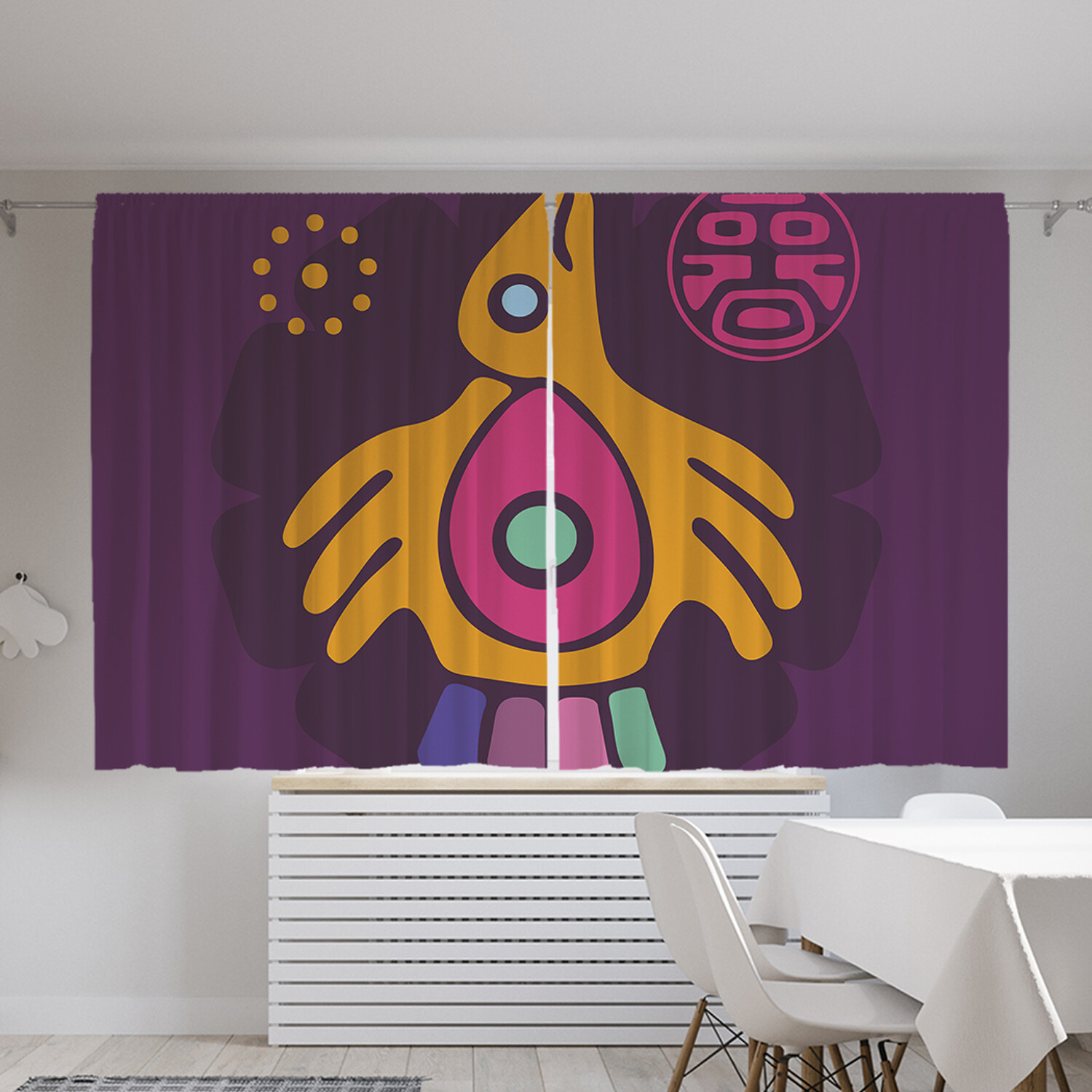 

Классические шторы JoyArty "Символическая птица", серия Oxford DeLux, 2 полотна 145x180 см, Символическая птица