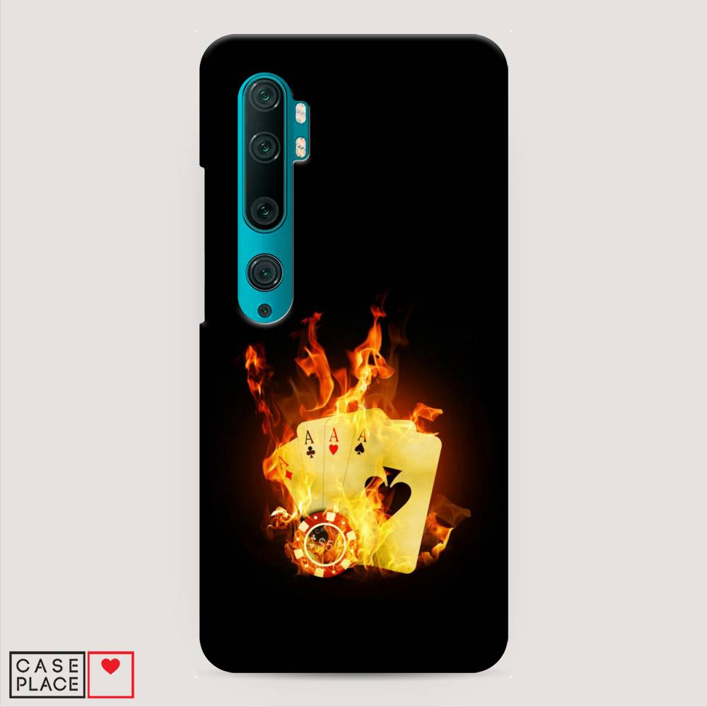

Пластиковый чехол "Горящие карты" на Xiaomi Mi Note 10, 37320-7