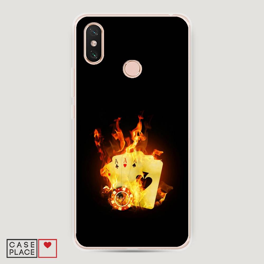 

Пластиковый чехол "Горящие карты" на Xiaomi Mi Max 3