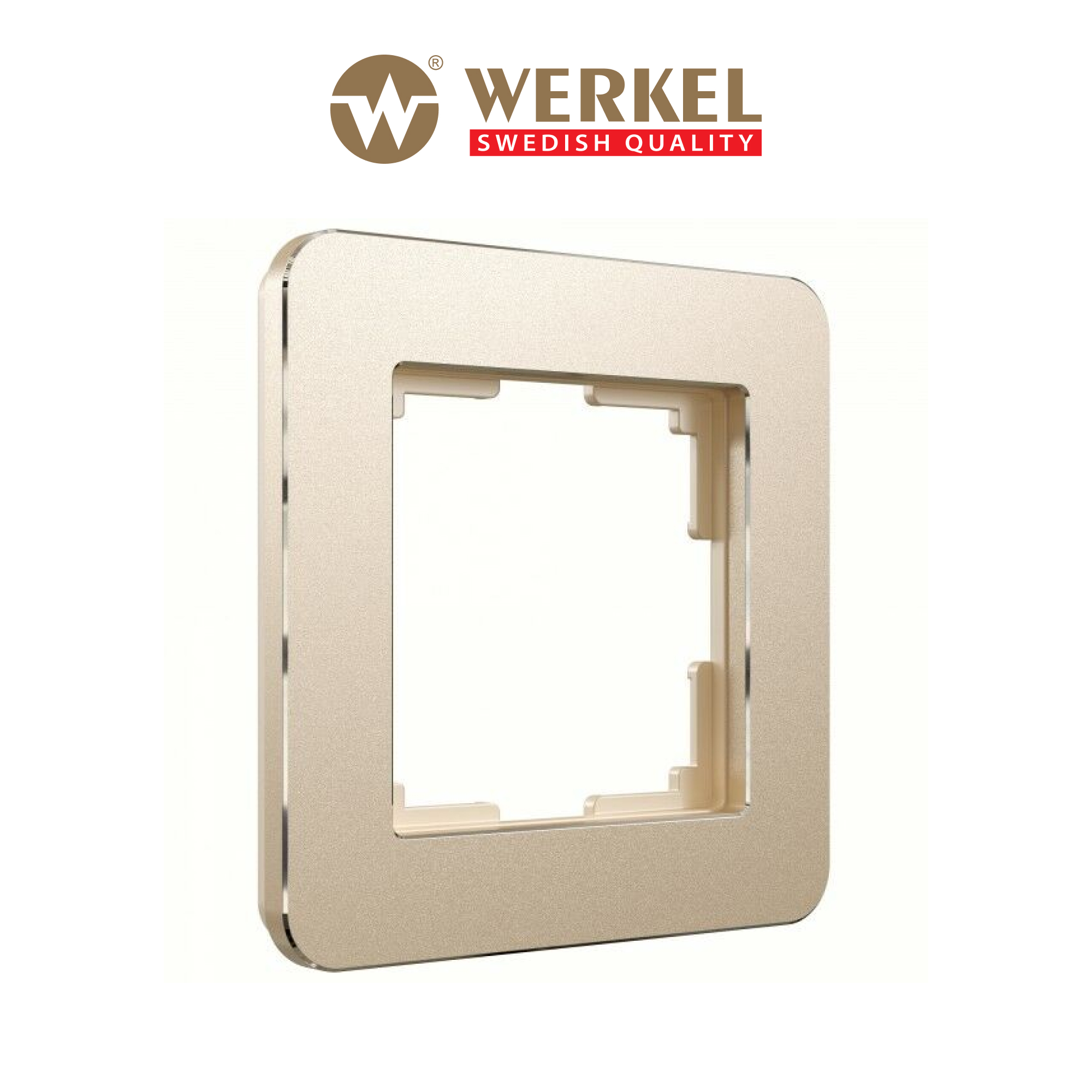 

Рамка для розетки / выключателя на 1 пост Werkel Platinum W0012611 шампань из металла, Бежевый, Platinum