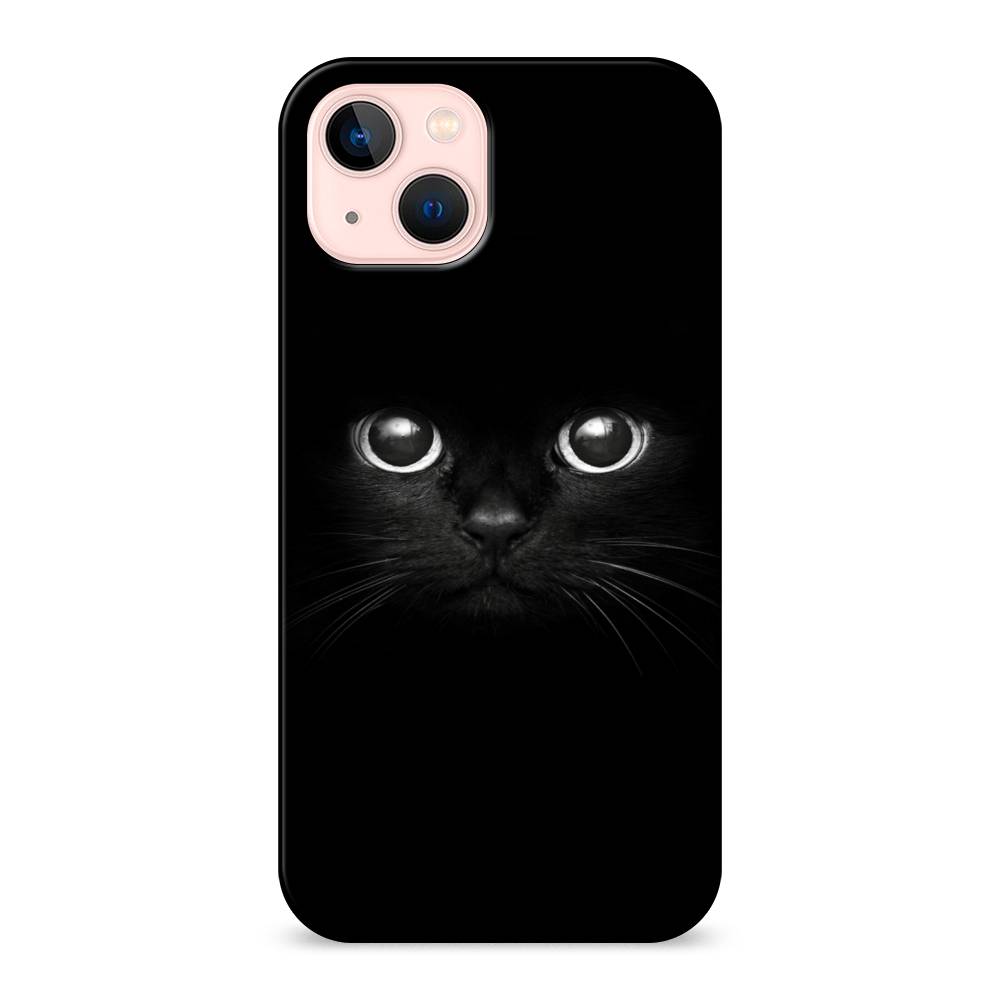 

Пластиковый чехол "Взгляд черной кошки" на Apple iPhone 13, 14220-1