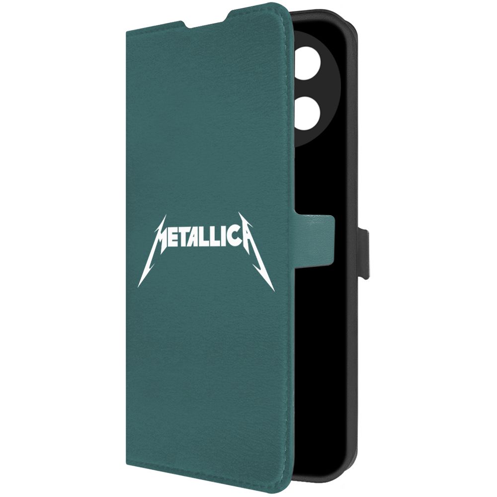 

Чехол-книжка Krutoff Eco Book для Realme 11 4G Metallica зелёный опал, Зеленый