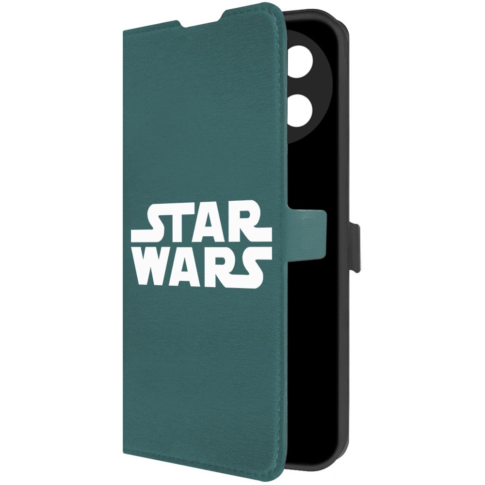 

Чехол-книжка Krutoff Eco Book для Realme 11 4G Star Wars зелёный опал, Зеленый