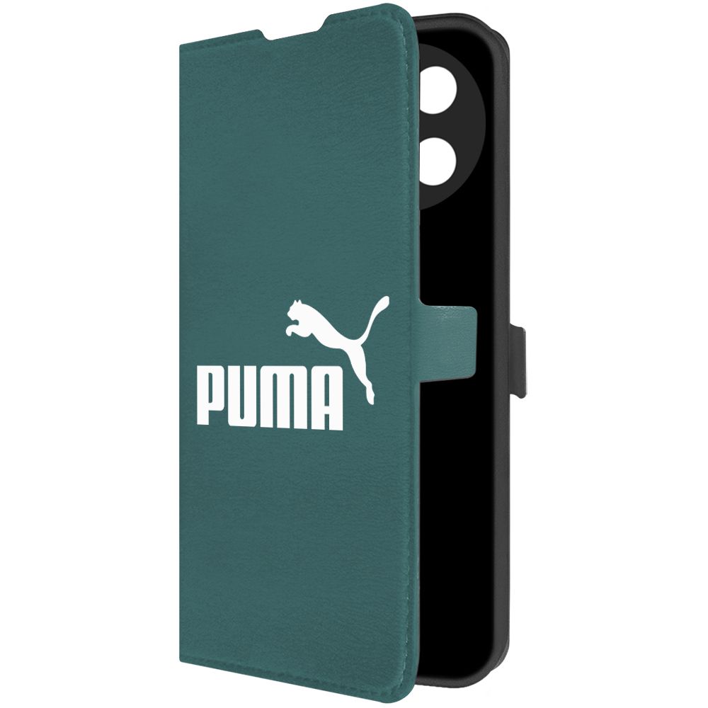 

Чехол-книжка Krutoff Eco Book для Realme 11 4G Puma (Пума) (зелёный опал)