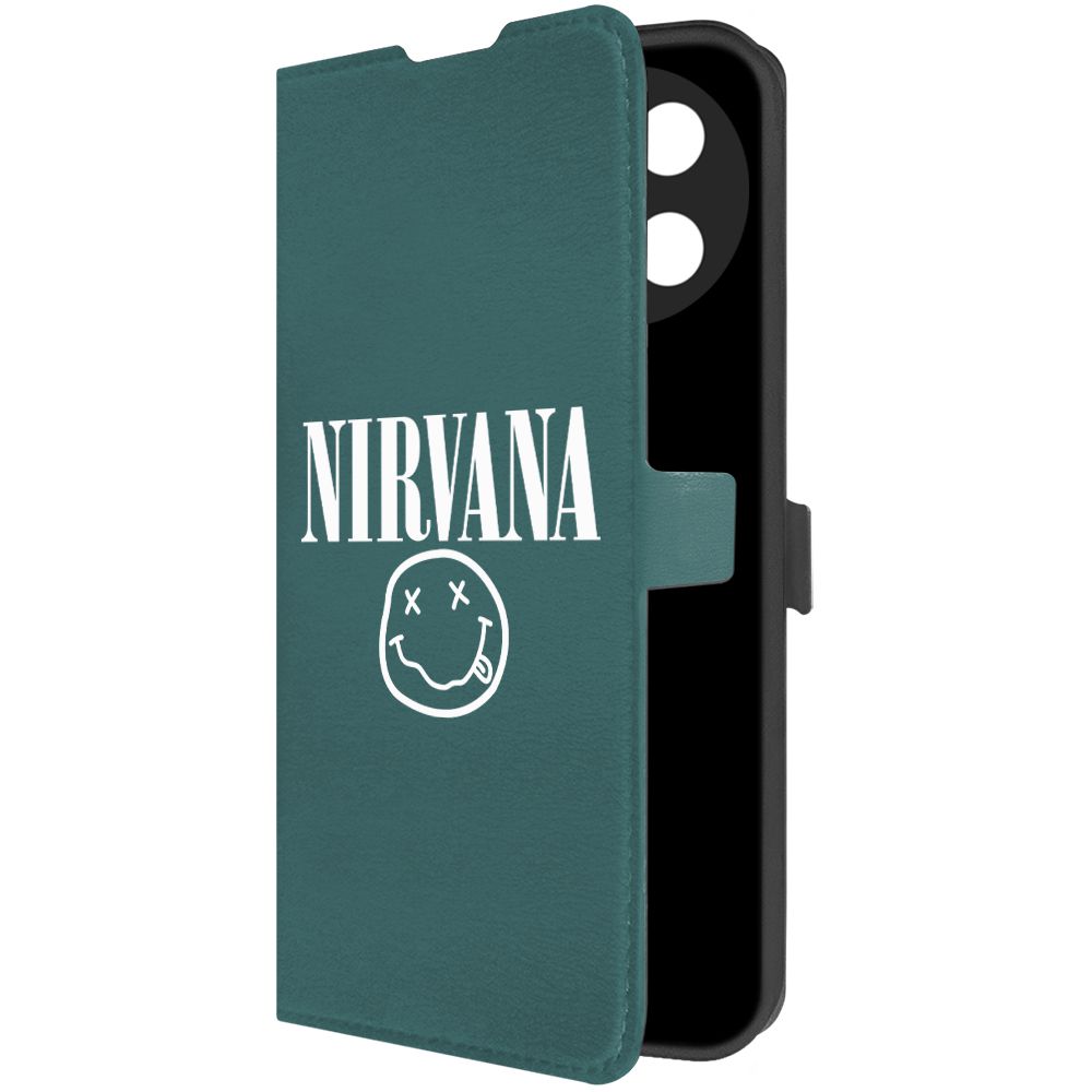 

Чехол-книжка Krutoff Eco Book для Realme 11 4G Nirvana зелёный опал, Зеленый