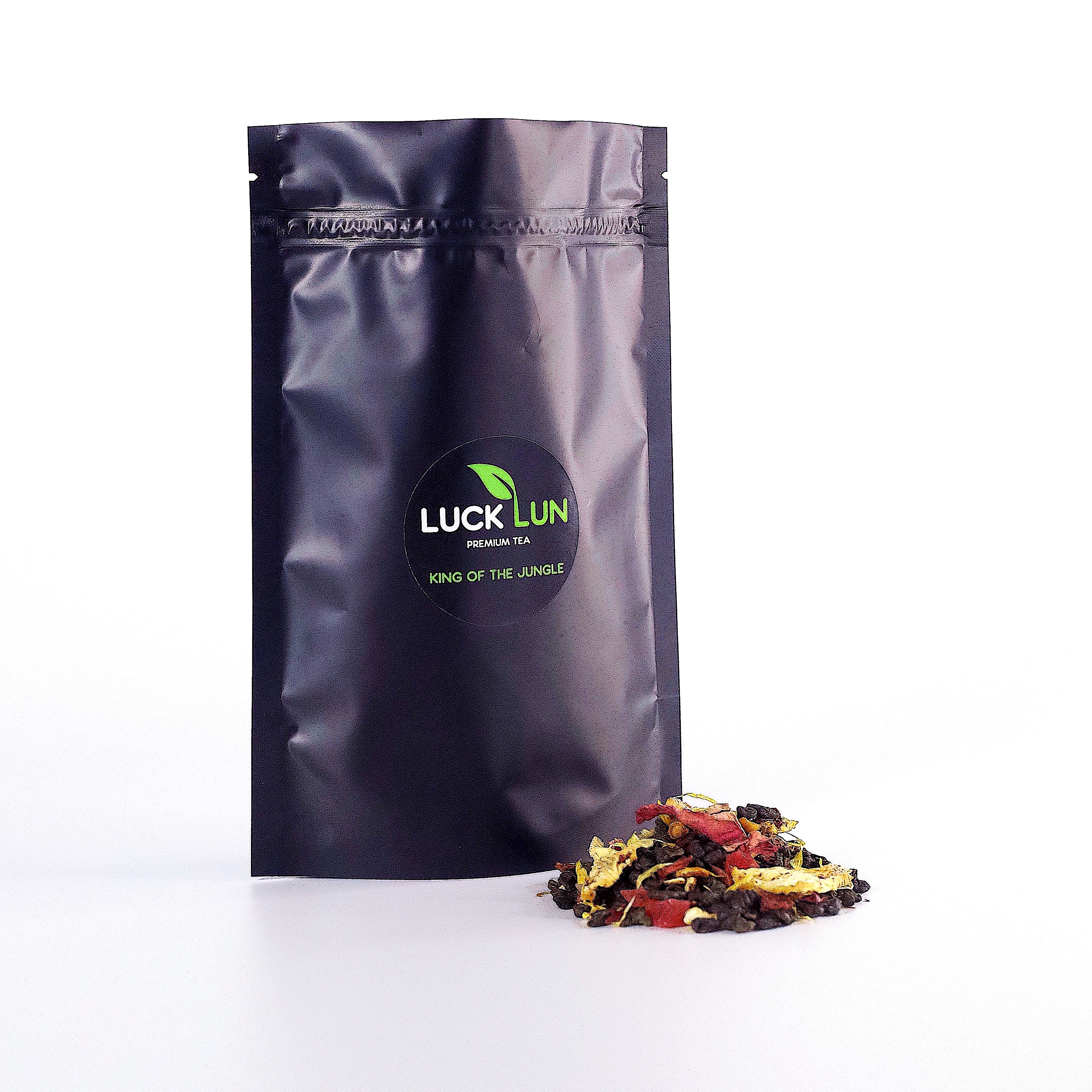 

Чай зеленый рассыпной Luck Lun Король Джунглей, черная упаковка, 50 гр.
