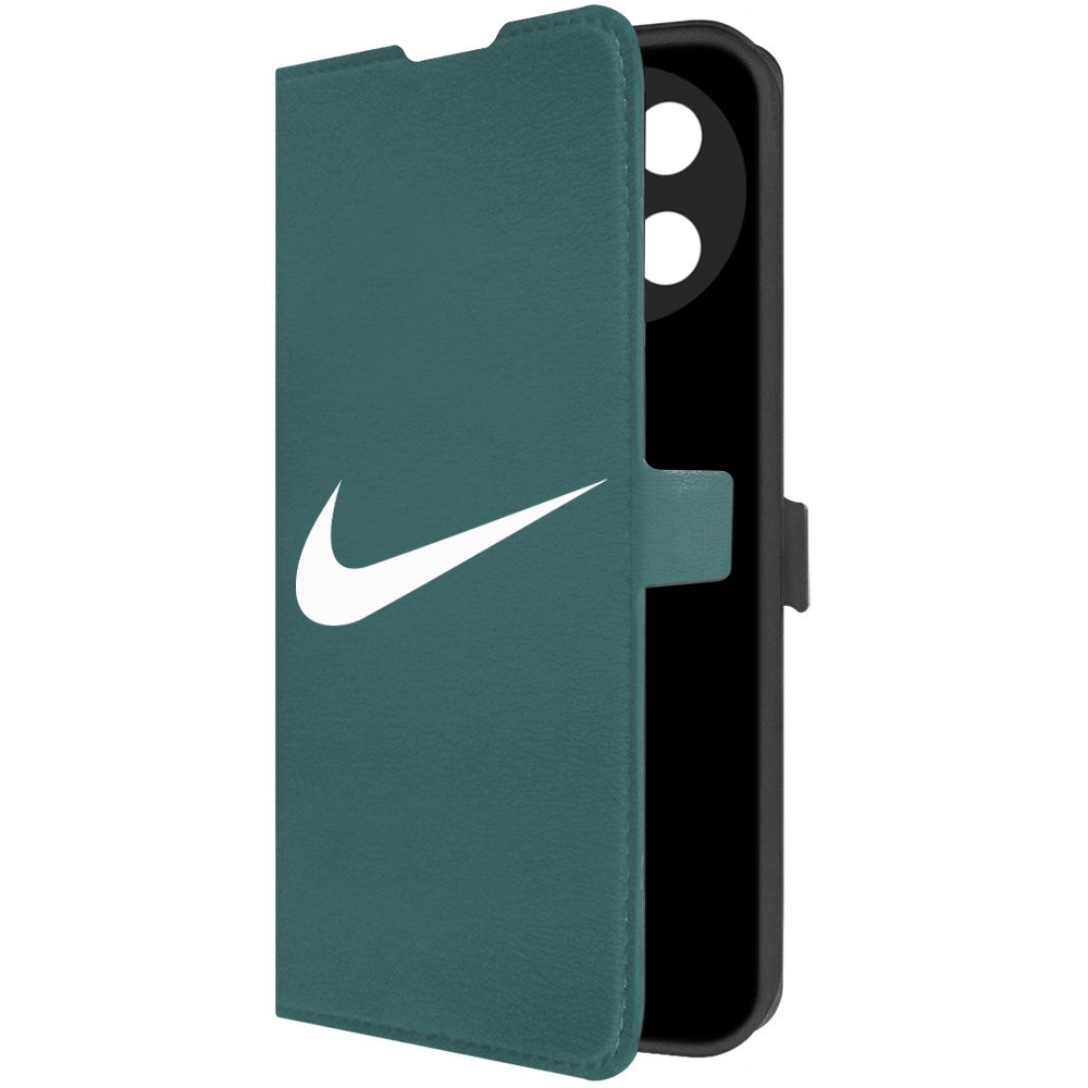 

Чехол-книжка Krutoff Eco Book для Realme 11 4G Nike зелёный опал, Зеленый